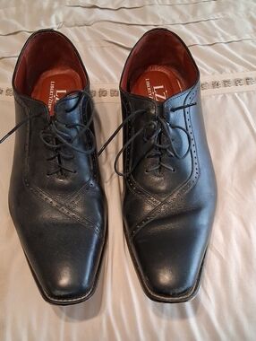 liberty Black Leather Lace-Up Oxford Dress Shoes